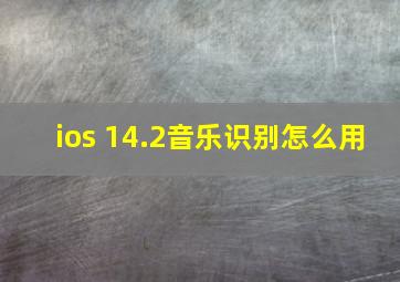 ios 14.2音乐识别怎么用